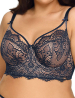 Бюстгальтер на косточках с широким поясом (Размер: 90C) (Цвет: темно-синий)