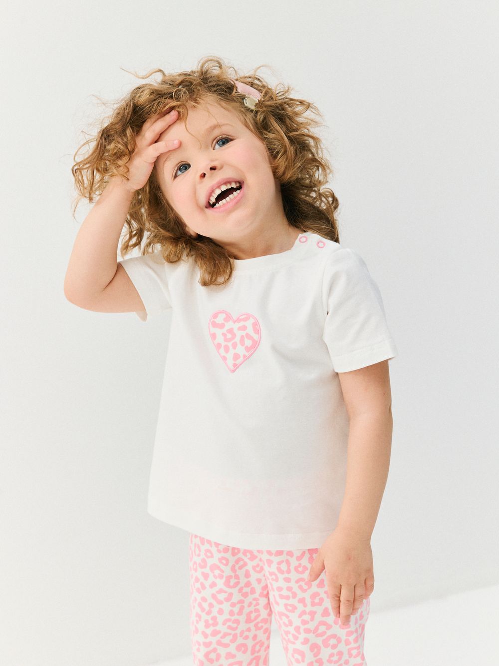 Пижама "Розовый леопард" с коротким рукавом 0+