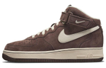 Nike Air Force 1'07 qs "chocolate" classic lightweight non-slip mid-top sneakers for men and women the same brown