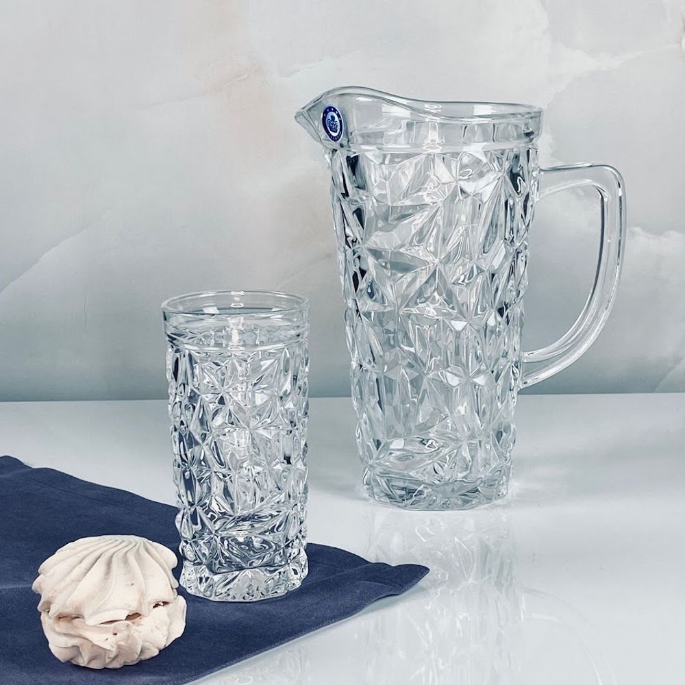 Lenardi 588-570 Набор графин 1000мл и 6 стаканов 300мл в под.уп.(х4)Стекло