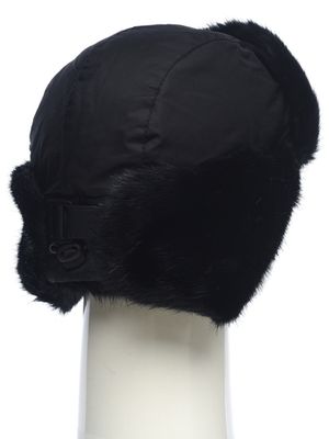 Шапка ушанка с маской Евро Норка цвет Чёрный ткань Taslan