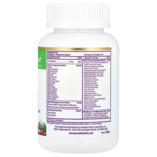 Paradise Herbs, Earth's Blend, цинк, пиколинат, 90 вегетарианских капсул