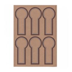 Этикетка бумажная самоклеящаяся крафт, 6*12,5 см, 6 наклеек на листе А4, 100 л/уп, Garci