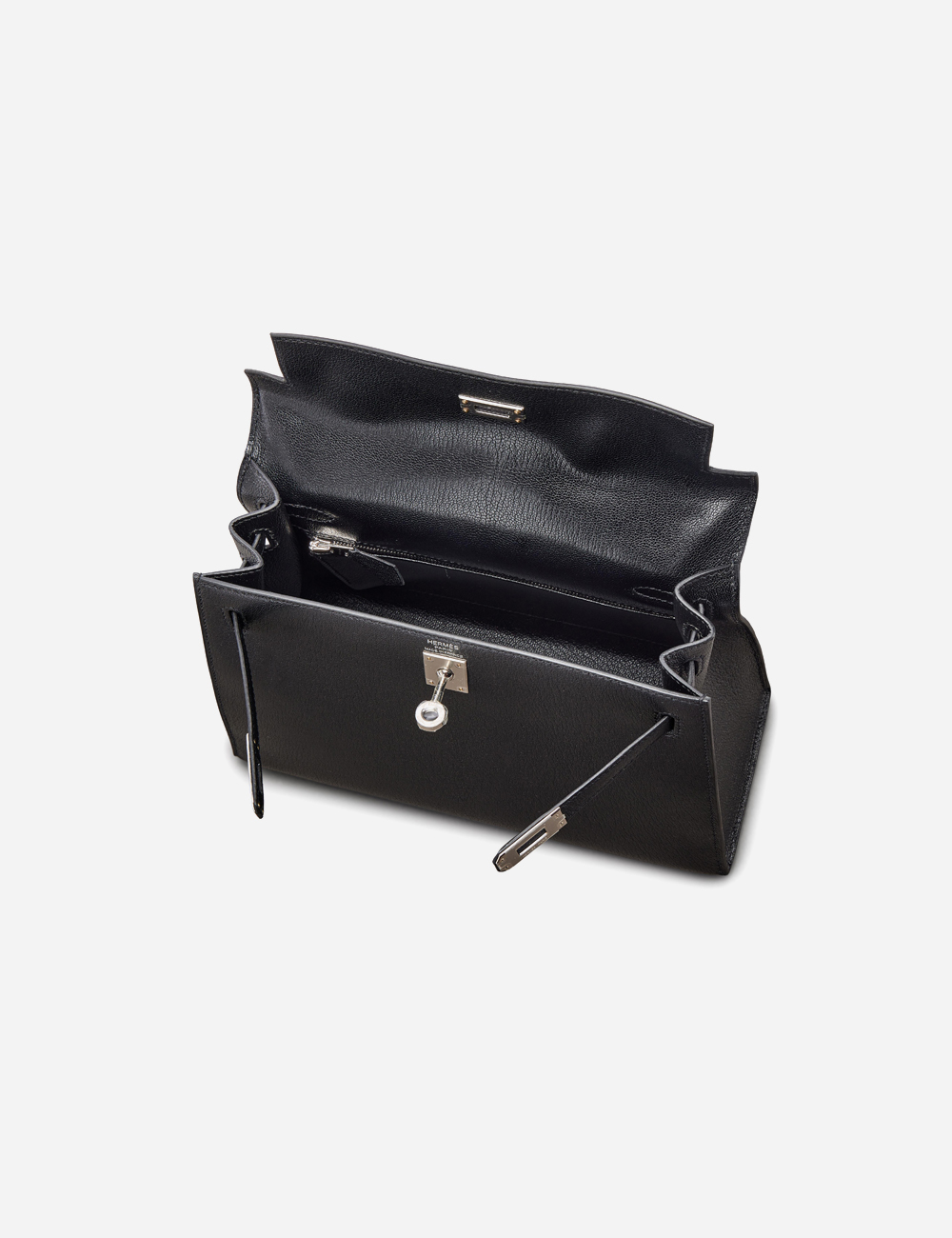 Сумка Hermes Chèvre Chamkila Kelly 25 Palladium Hardware "Black"