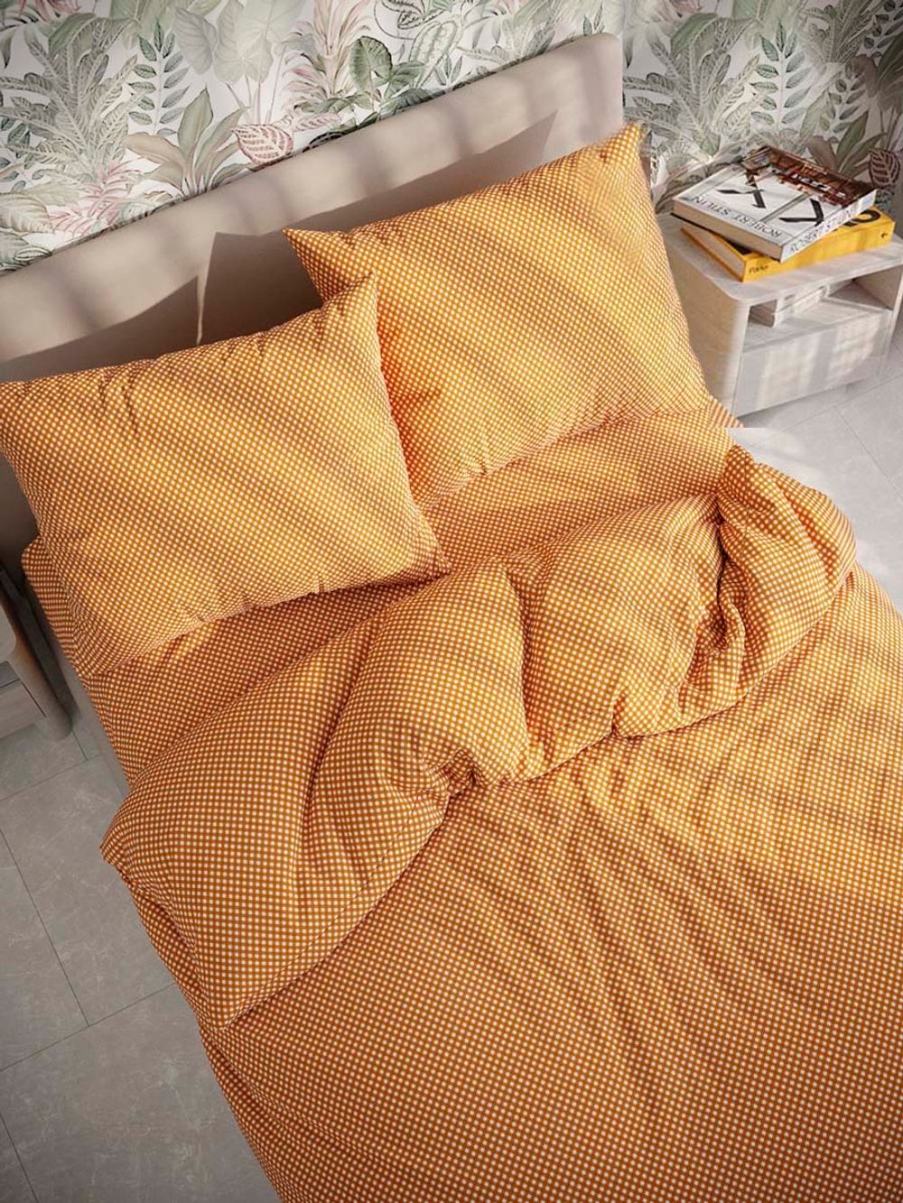 Наволочка комплект 2шт перкаль Сказка "Orange" 50x70 см на молнии