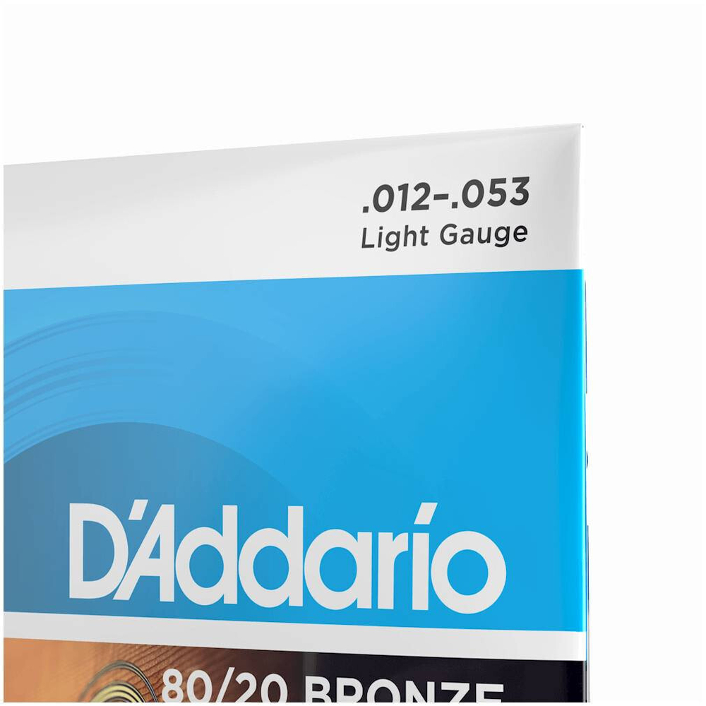 EJ11 BRONZE 80/20 Струны для акустической гитары бронза Light 12-53 DAddario