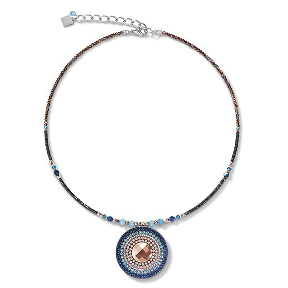 Колье Coeur de Lion Montana 5035/10-0735 цвет голубой, бежевый