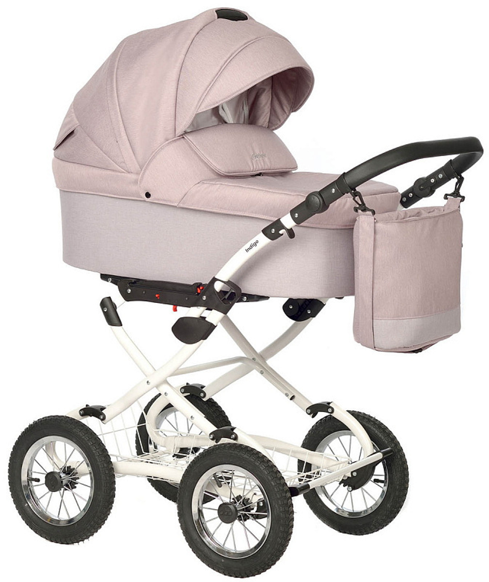 Детская коляска Indigo Barbara 21 Classic 3 в 1 с автокреслом Avionaut Cosmo Ba07 розовый