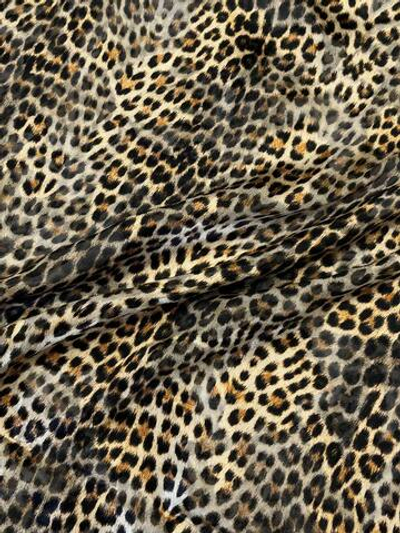 Шелк Roberto Cavalli коричнево-бежевый в анималистичный цветочный принт