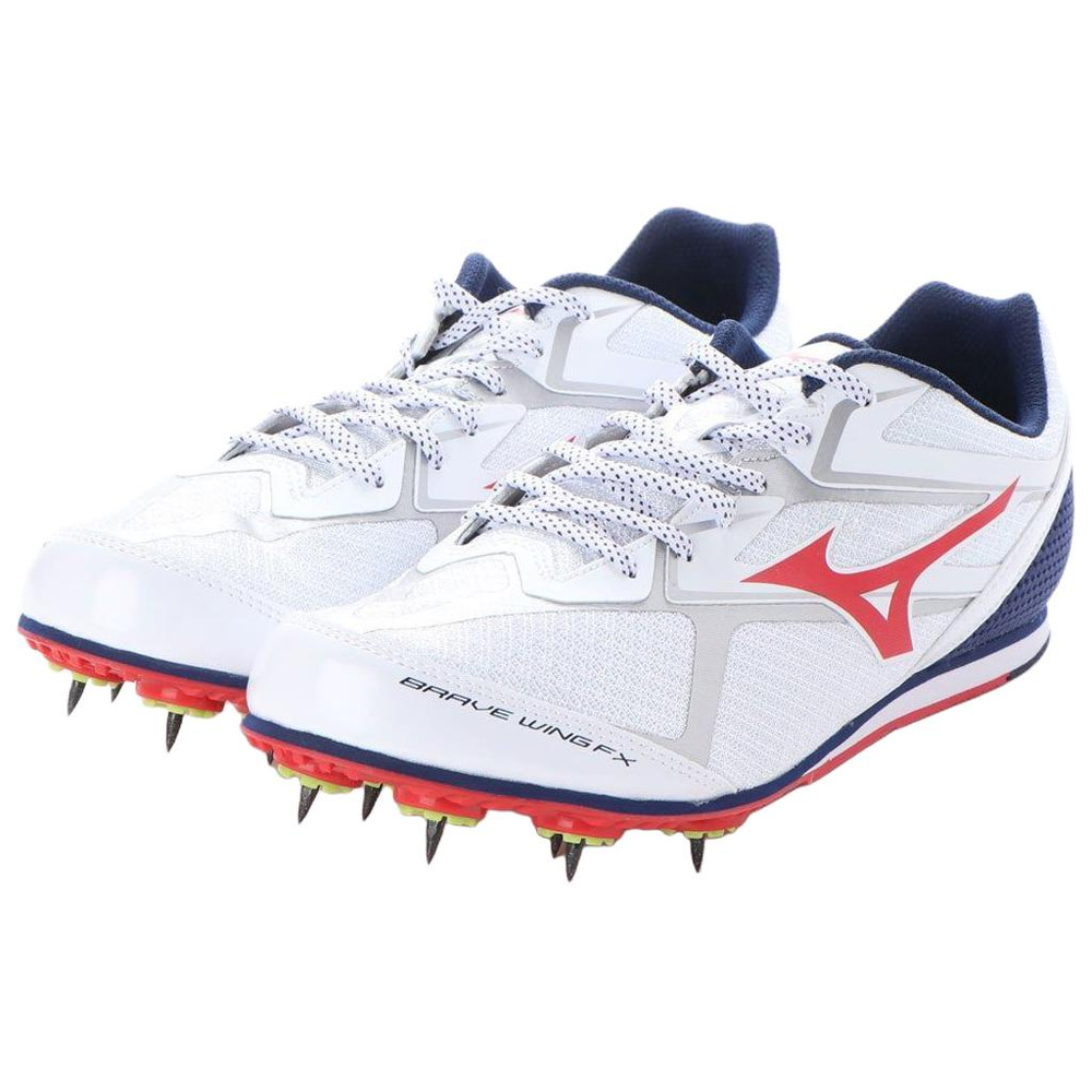 Mizuno Brave Wing White Blue Red Track And Field Shoes Unisex