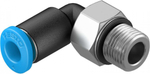QSML-M7-4-100 Угловой штуцер с цанговым зажимом и резьбой