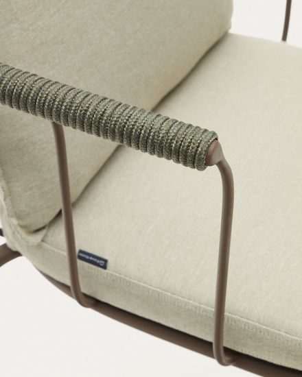 Salguer Барный стул из корда и стали окрашенный в коричневый цвет Испания La Forma