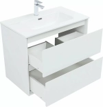 Тумба с раковиной Aquanet Милан 336369/254364 80 белый глянец