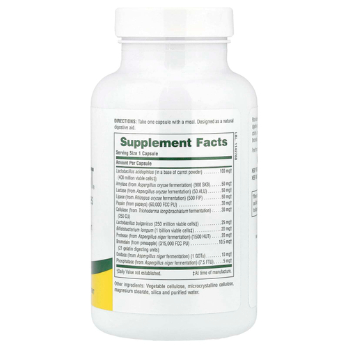 NaturesPlus, Vibra-Gest®, ферменты растительного происхождения, 180 капсул