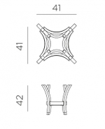 Комплект для увеличения высоты стола Nardi Kit Combo High, гипс