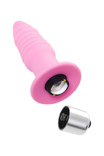 Анальная вибровтулка розовая 9 см