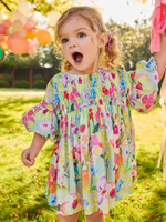 Платье для девочки Next AC8-469, Салатовый, Бежевый, Розовый