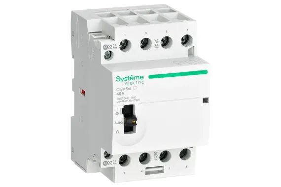Контактор модульный Systeme Electric City9 Set 4П 40А 400-220В АС 4НО 39276
