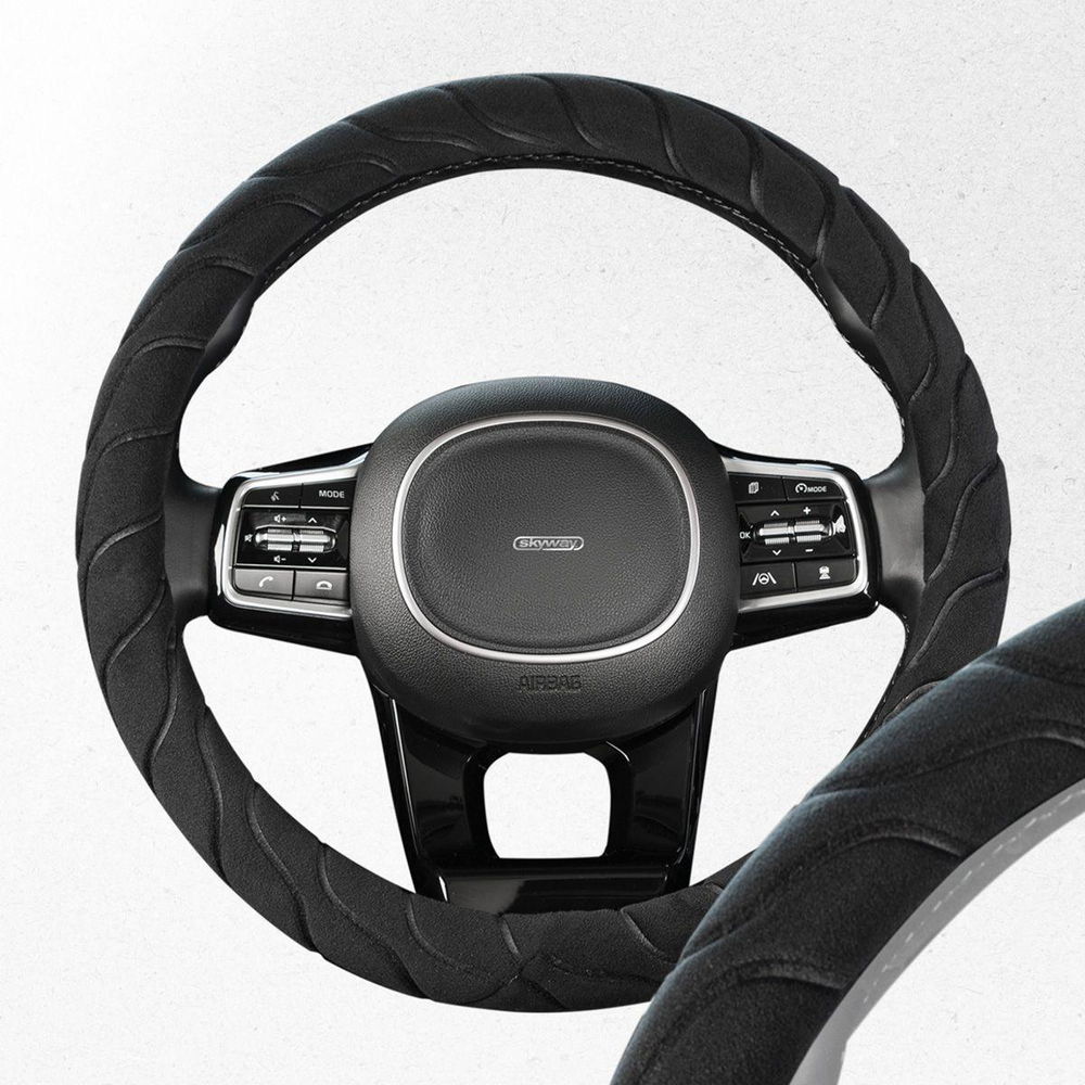 Оплетка руля M Skyway Eco Arctic 7 искусственный мех черная