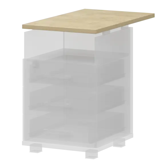 Крышка тумбы НТ-320.73  438x730x25 Аргентум