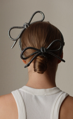 Ободок "Жгут" серебристый