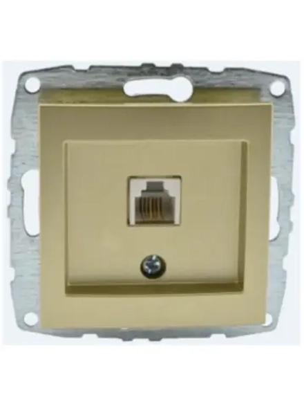 Розетка Mono Electric Телефонная цифровая (Rj11 623K) Титан