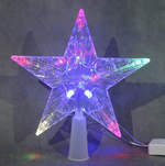 Звезда на макушку 14х17см. Прозрачная цветная RohsLED A2