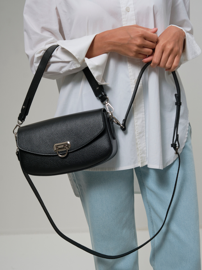 Сумка кожаная Azaro 31049 черная