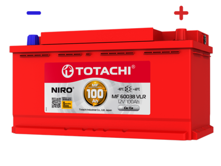 Аккумуляторная батарея АКБ TOTACHI NIRO MF 60038 VLR  100а/ч поляр. обратная 0 (JIS