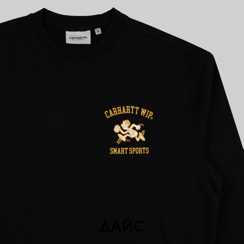 Толстовка мужская Carhartt WIP Smart Sports Sweatshirt артикул:I033239_black - купить в магазине Дайс