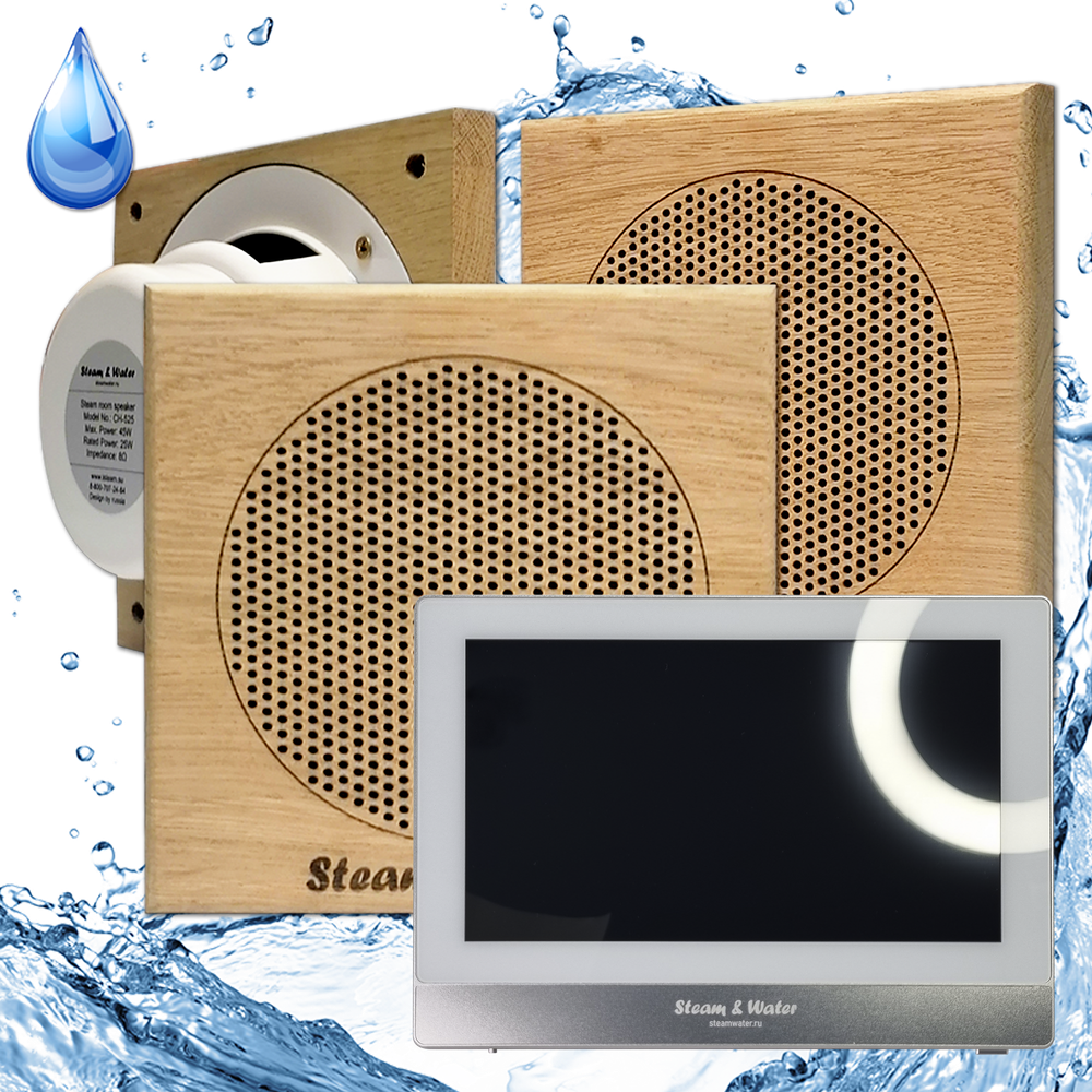 Комплект домашней акустической системы с караоке-усилителем Steam & Water SOUND SAUNA S3