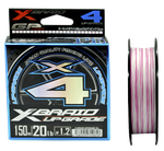 Шнур YGK X-Braid Upgrade X4 150м White Pink #1.2  0.185мм 9.0кг 1шт