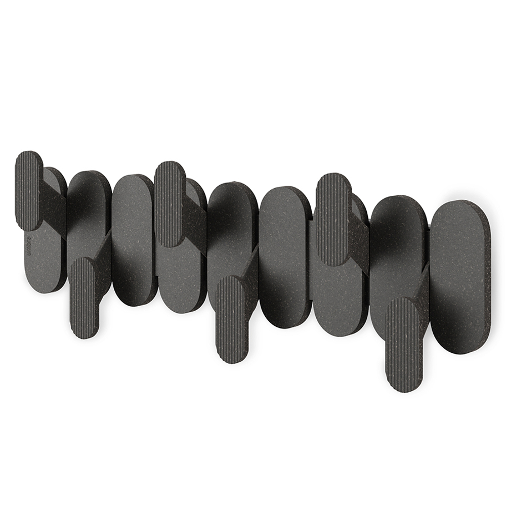 Вешалка настенная tempo, 6 крючков, черная