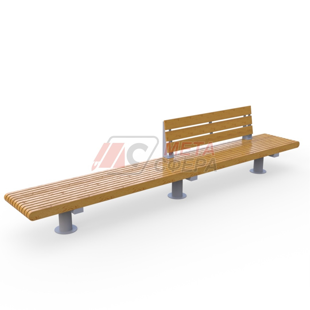 Скамейка Rail Road 01 продольная двойная