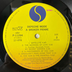 Винтажная виниловая пластинка LP Depeche Mode A Broken Frame (Japan 1982) (No Obi) Leave In Silence