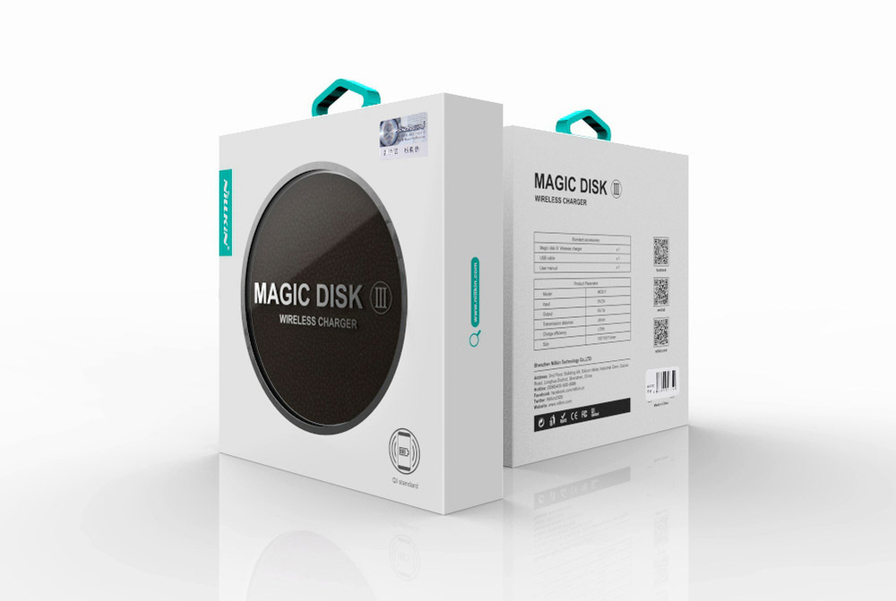 Беспроводная зарядка с имитацией черной кожи Magic Disk 3 от Nillkin