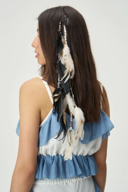 Топ Джипси с пуговицами голубой