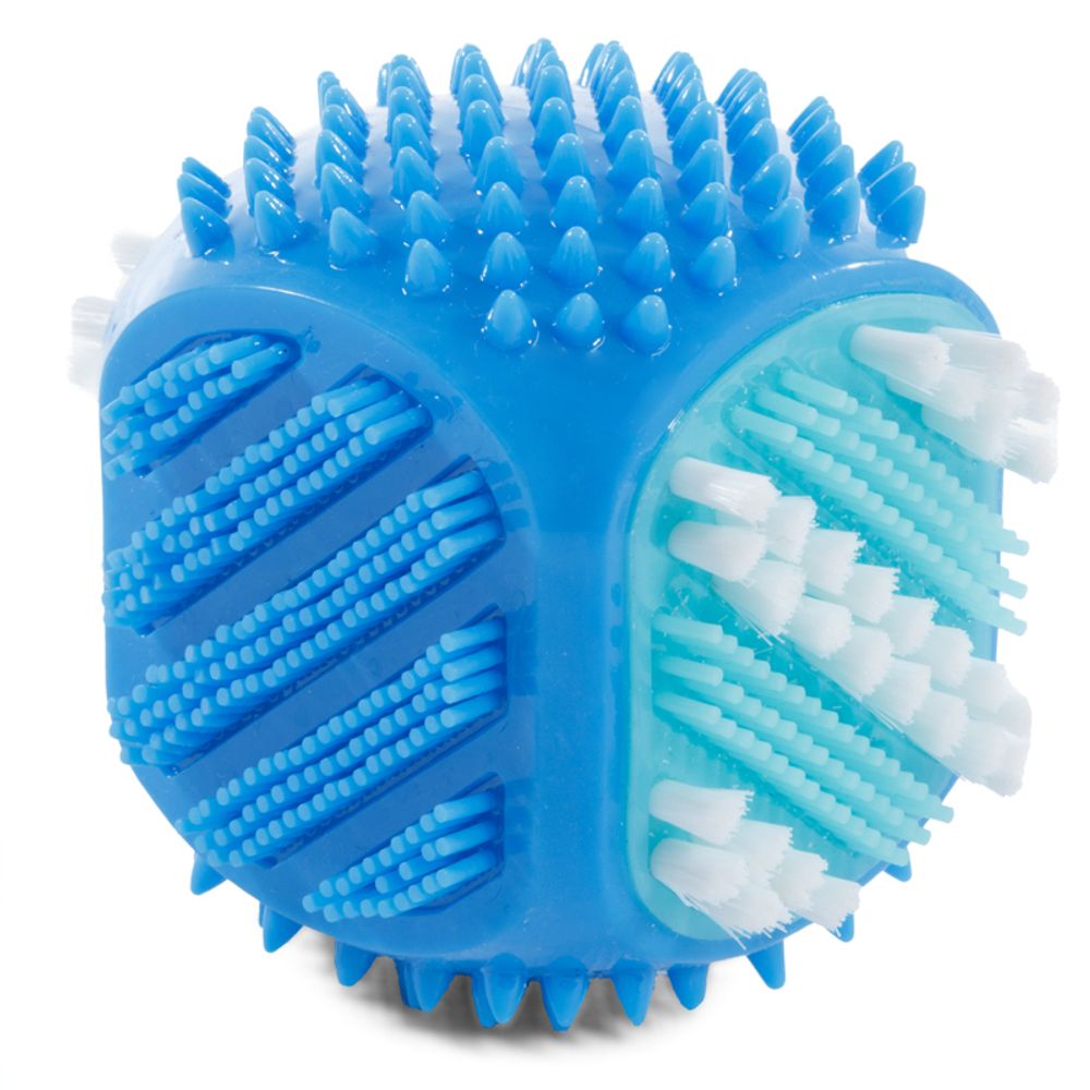 Игрушка-зубная щетка для собак из термопластичной резины "Куб", 80мм