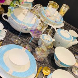 Lenardi 145-302 Чайно-столовый сервиз 100пр. ТИФФАНИ в под.уп.(х0,5)Костяной фарфор