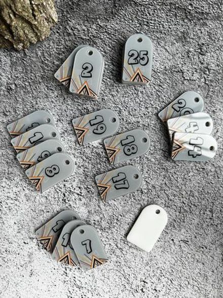 Номерки для ключей 3х5 см