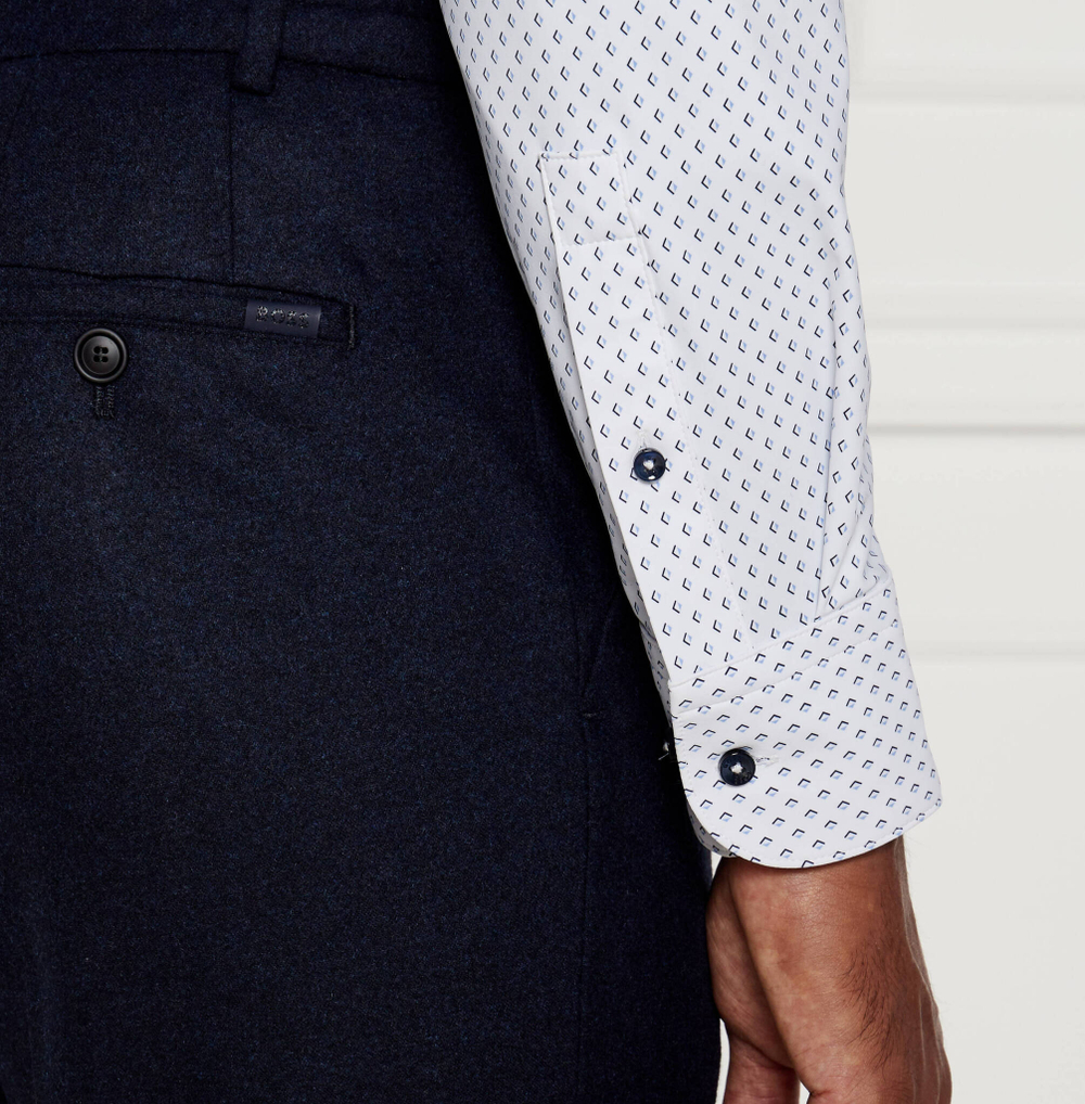 Рубашка P-HANK-S-KENT BOSS BLACK - белый(50520055)