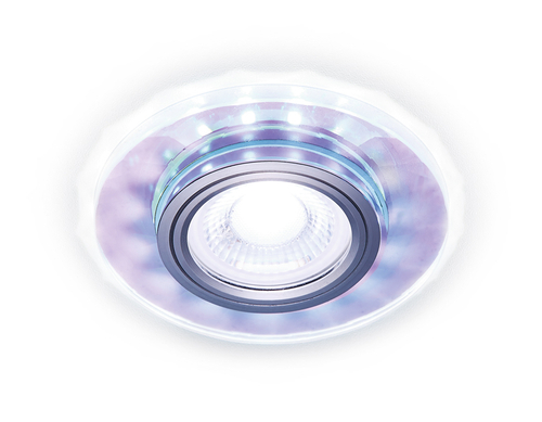 Встраиваемый точечный светильник со светодиодной лентой S211 PR/WH хром/перламутровый MR16+3W(LED WHITE 4200K)