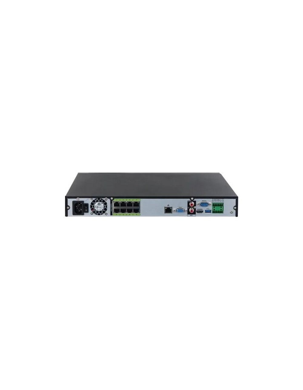 DAHUA DHI-NVR5216-8P-EI 16-канальный IP-видеорегистратор c PoE, 4K, H.265+, видеоаналитика, входящий поток до 384Мбит/с, 2 SATA III до 16Тбайт