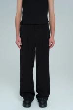 Брюки широкие | black viscose