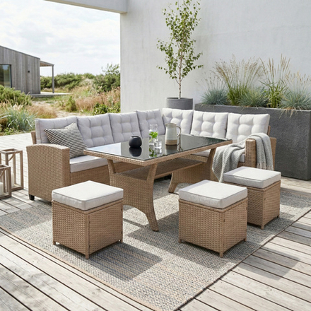Набор мебели Garden Story Версаль New (ротанг бежевый, подушки темно-беж.)
