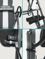 Инверсионный стол TRACTION серо-серебристый с подушкой