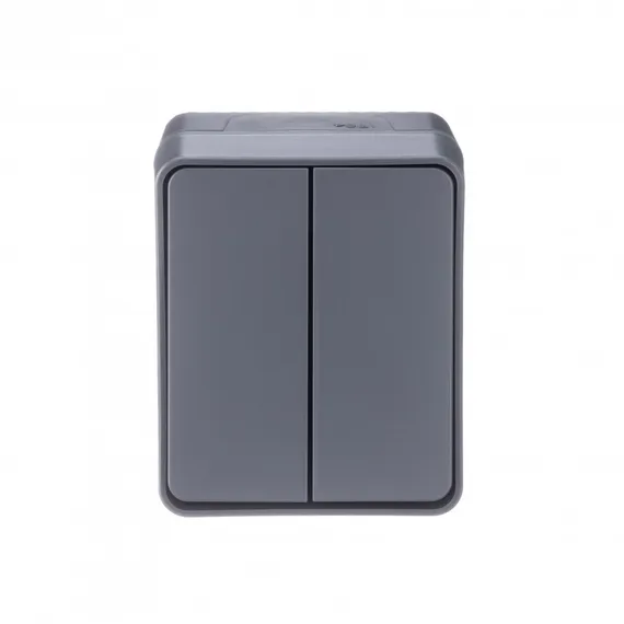 Выключатель 2-кл. ОП AtlasDesign PROFI IP54 10AX антрацит SE ATN544051