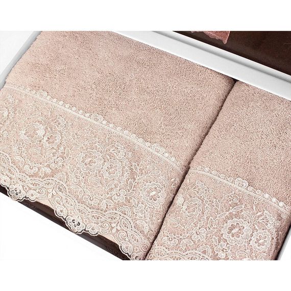 Набор полотенец  ELEGANT 2 пр. 50Х100 и  75Х150   TIVOLYO HOME Турция