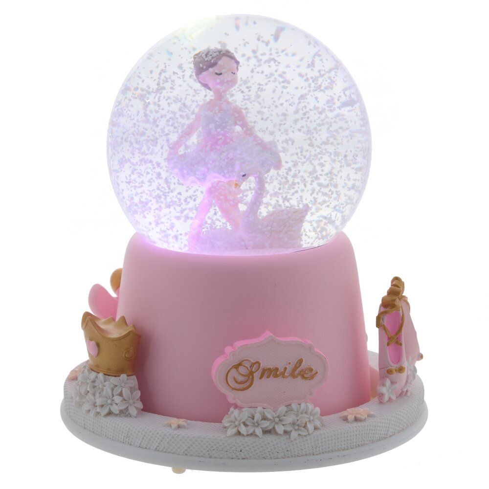 GAEM Фигурка дек "Балерина" в стекл шаре (муз, подсвет, вьюга, движ, 3xAAA н/п), D10 см, L15 W15 H17 см