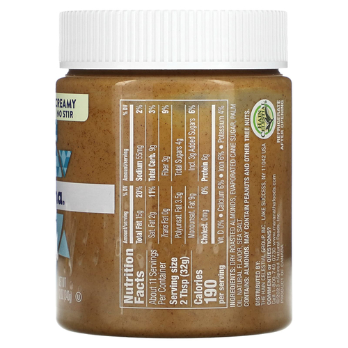 MaraNatha, органическая миндальная паста, кокос, сливочный вкус, 340 г (12 унций)